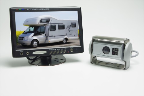 Rückfahrkamera Set Doppelkamera Technikshop24 Doppel Kamera mit Monitor für Wohnmobil und LKW 